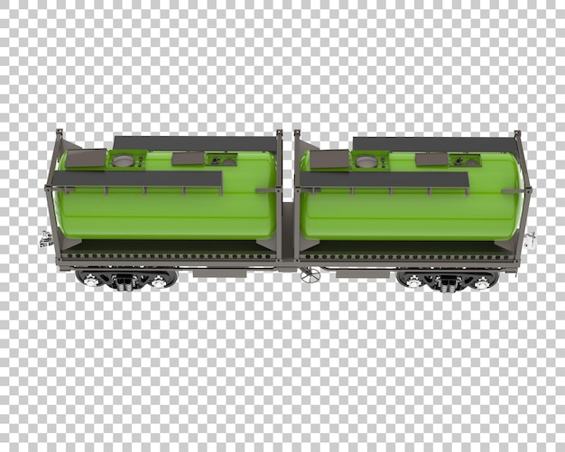 Train tanker isolated on transparent background 3d rendering illustration