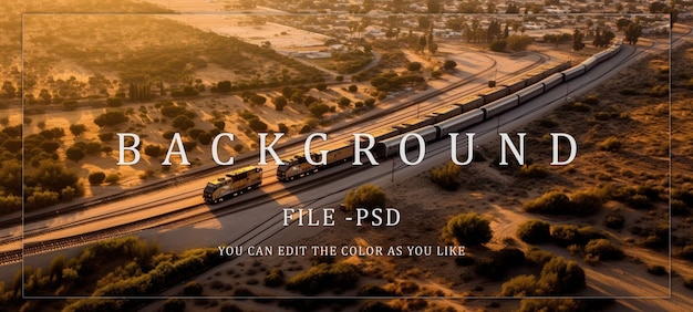 PSD train tracks in the desert landscape