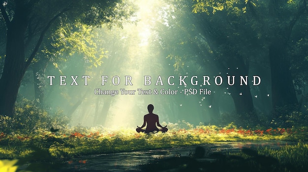 PSD tranquil meditation in a serene forest