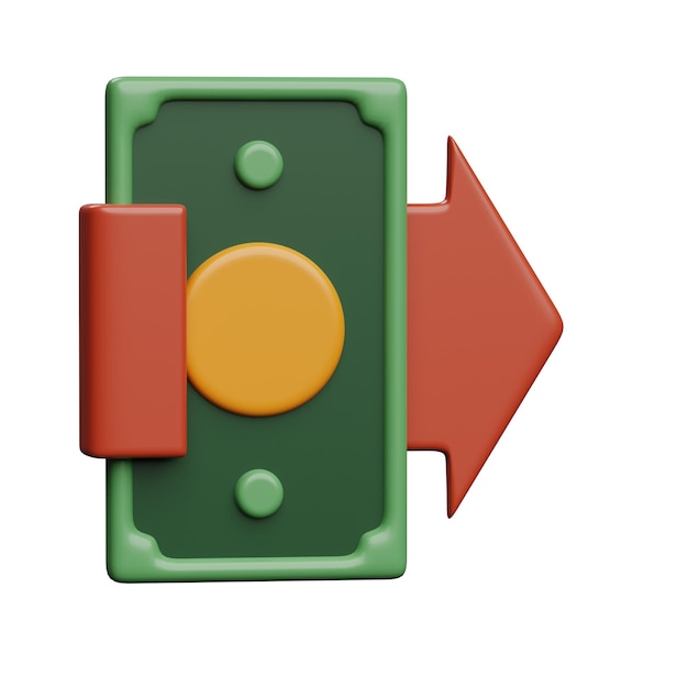 Transfer money 3D icon design