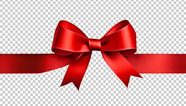 Transparent Background on a Classic Red Ribbon