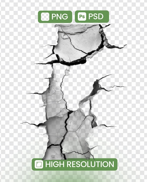 Transparent Background Crack PNG HighQuality Isolated Fracture Image for Graphic Design