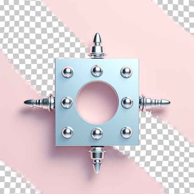 PSD transparent background isolate pop open type rivet