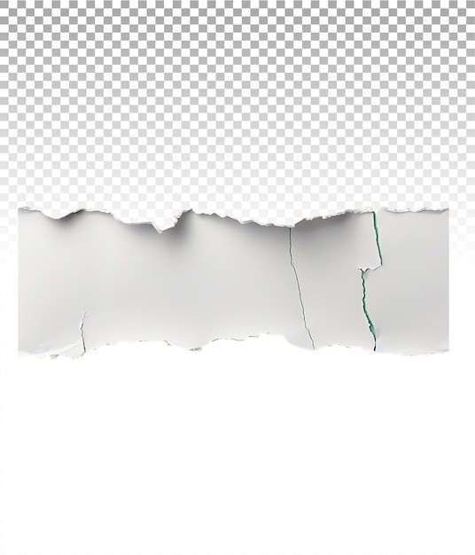 Transparent Background Isolated White Paper Tear