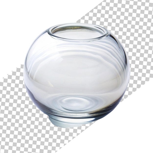 PSD transparent background isolates empty glass bowl