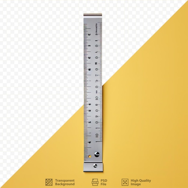 transparent background isolates stainless steel ruler