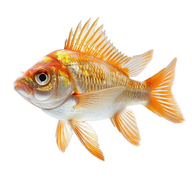 PSD transparent background pngorange fish on white background