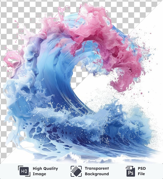 transparent background psd abstract paint wave vector symbol tidal surge in the ocean