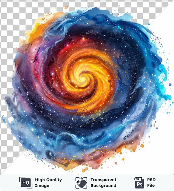 transparent background psd galaxy paint swirls vector symbol deep space mix color of the year 2019