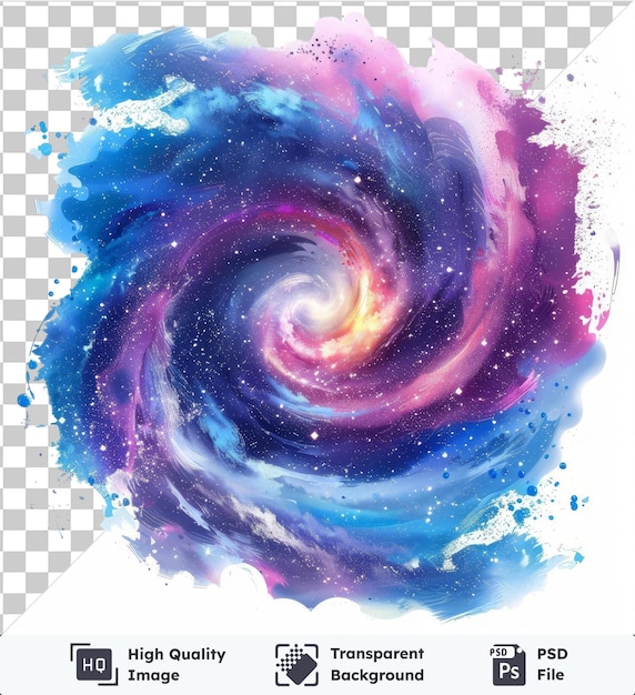 transparent background psd galaxy paint swirls vector symbol deep space mix color of the year 2019