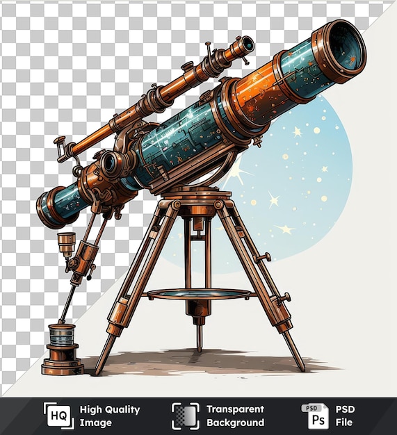 transparent background psd realistic photographic astronomer _ s telescope looking into the sky