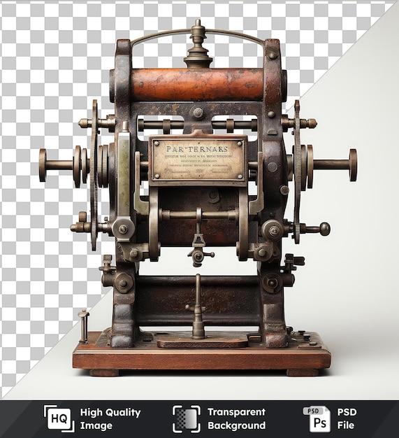 PSD transparent background psd realistic photographic bookbinder _ s press the machine