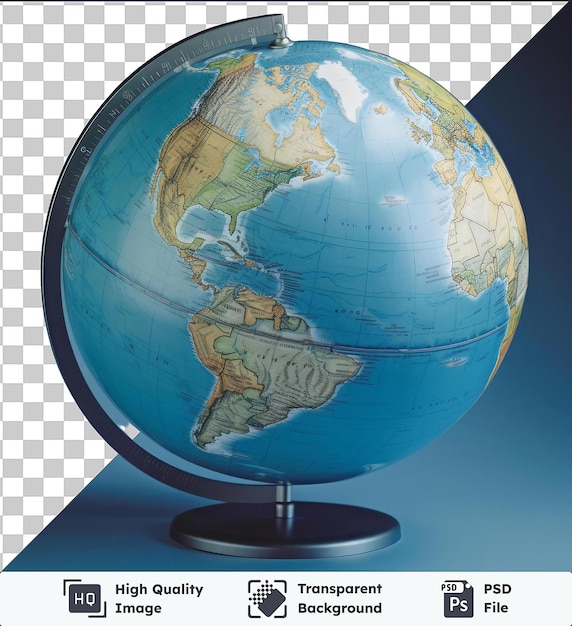 Transparent Background PSD realistic photographic Geographer_s globe