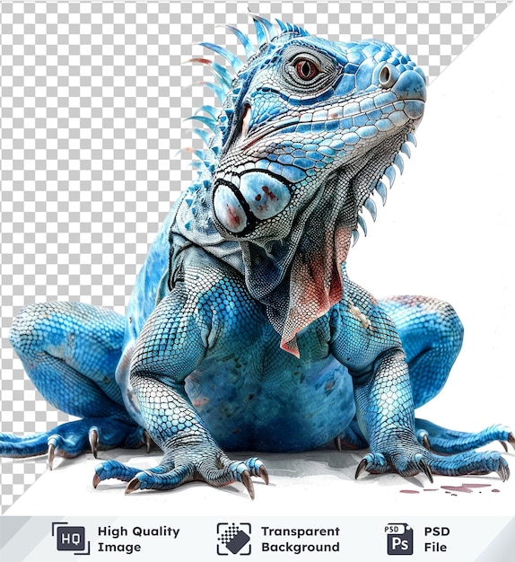 transparent background psd vector watercolor illustration of iguana on a isolated background