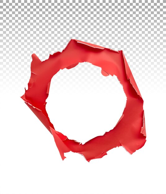 PSD transparent background red paper hole isolation