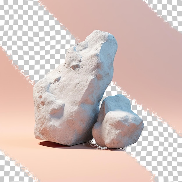 transparent background rock stone with clipping path