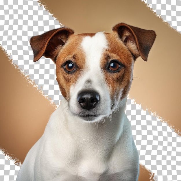 transparent background studio portrait of Jack Russell Terrier