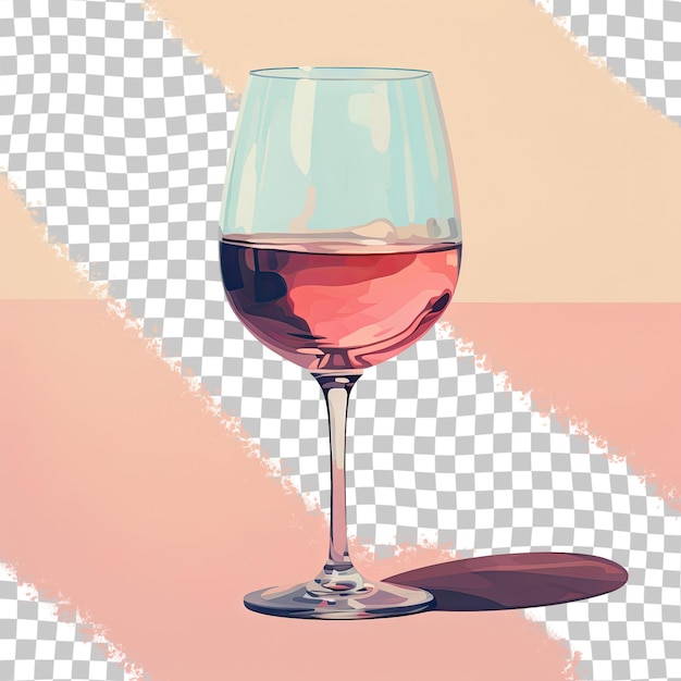 Transparent background wine glass