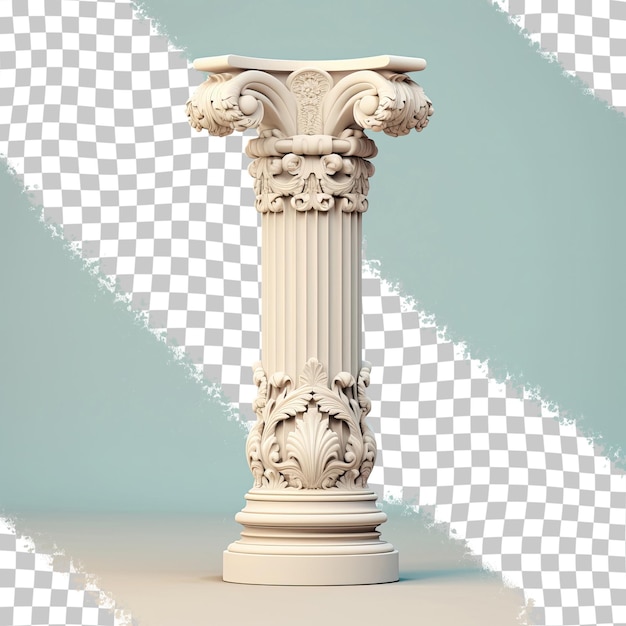 transparent background with an architectural column