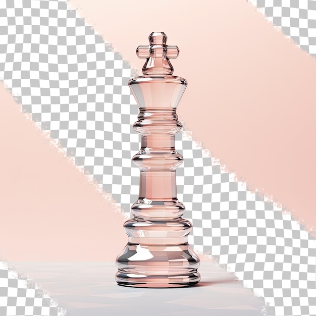 Transparent background with a glass chess queen cut out