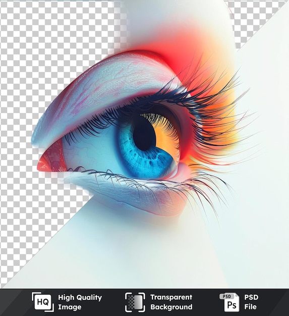 PSD transparent background with isolated 3d point icon vector illustration of a human eye