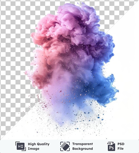 transparent background with isolated abstract chalk dust vector symbol pastel cloud on a isolated background