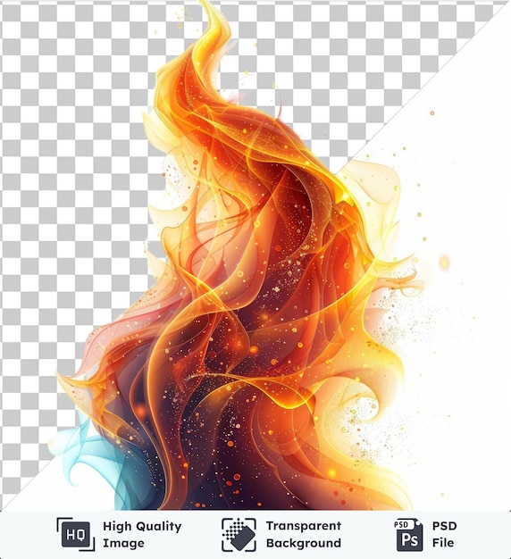 transparent background with isolated abstract ember sparks vector symbol fire dance in the air