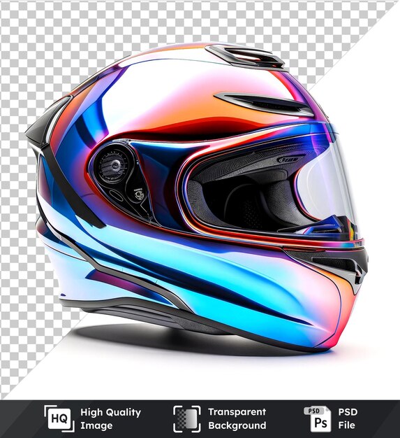 PSD transparent background with isolated bike helmet red and white bike black and white helmet white