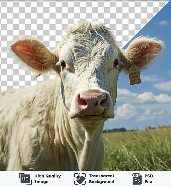 PSD transparent background with isolated realistic photographic farmer_s livestock