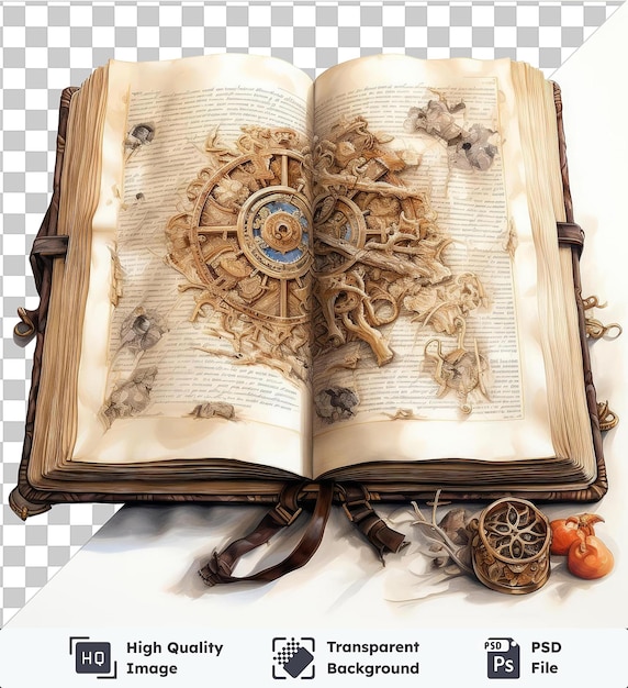 Transparent Background With Isolated realistic photographic Historian_s ancient manuscript