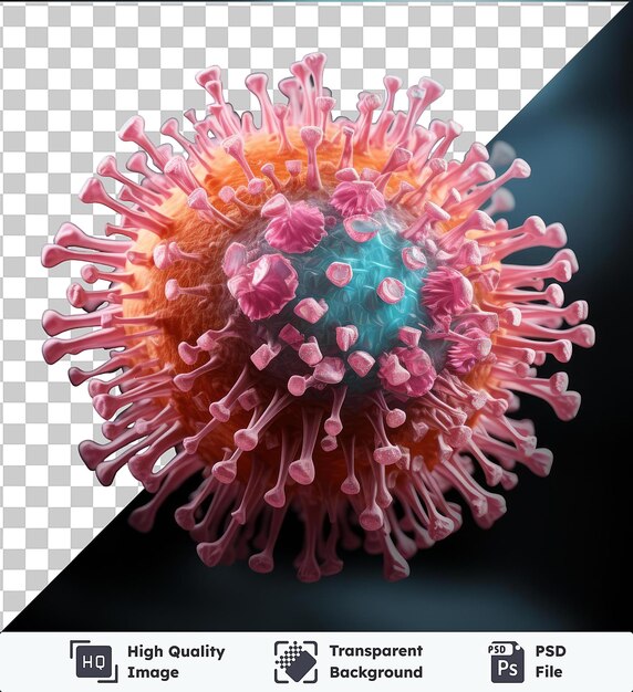 Transparent Background With Isolated realistic photographic Virologist_s virus model