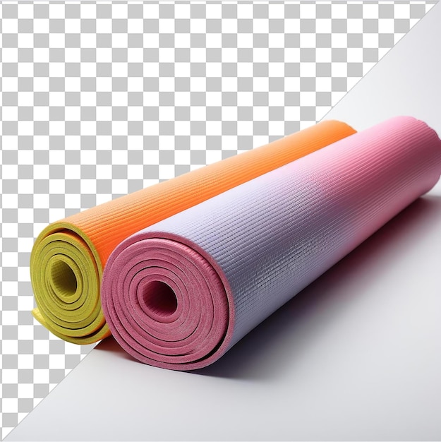 transparent background with isolated realistic photographic yoga instructor _ s yoga mat no background