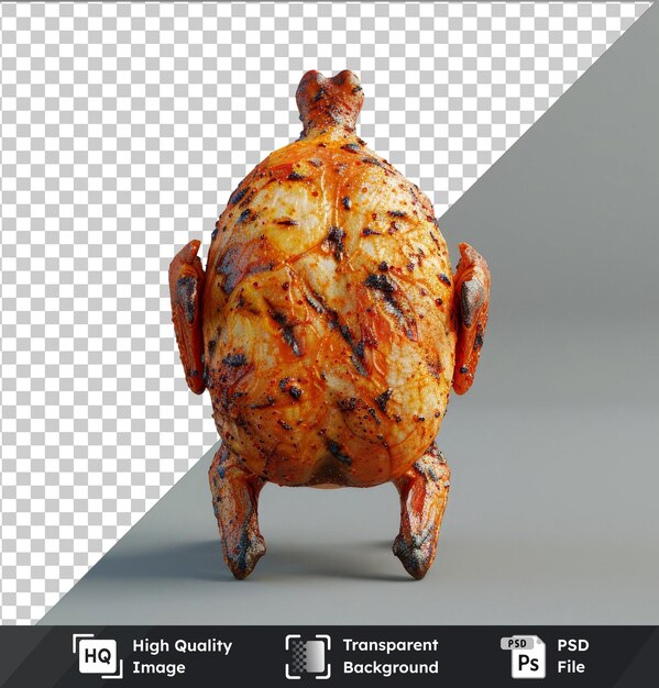 transparent background with isolated whole grilled chicken png clipart