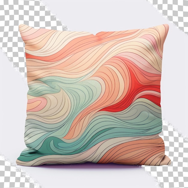 transparent background with pillows