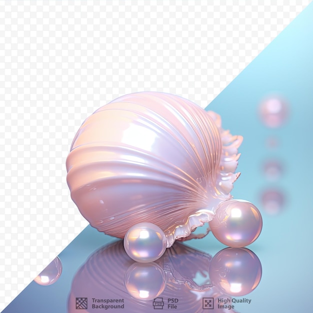 transparent background with a solitary pearl