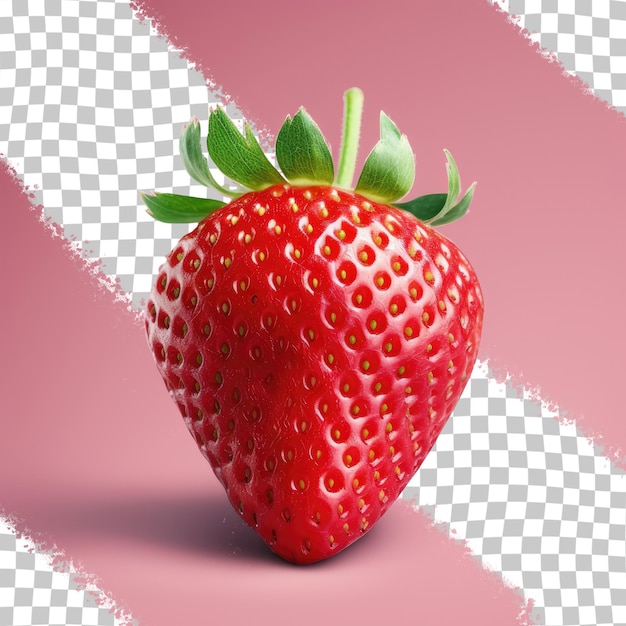 transparent background with strawberry