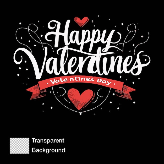 PSD transparent backgroundtypography logo happy valentines day boyfriend and girlfriend romantic