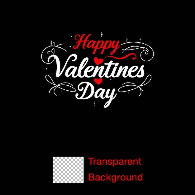 PSD transparent backgroundtypography logo happy valentines day boyfriend and girlfriend romantic