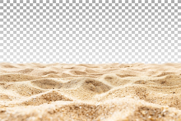 Transparent Beach Sand on White Background