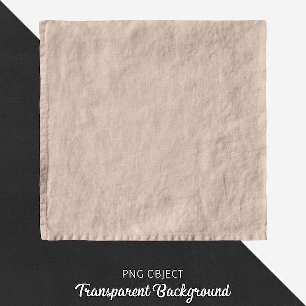 Transparent beige, square linen handkerchief