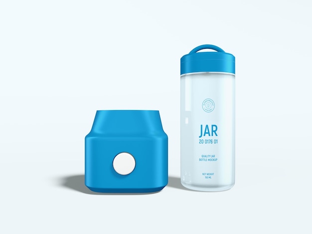 Transparent Blender Juice Bottle Branding Mockup