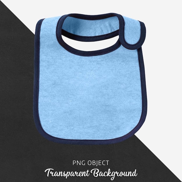 Transparent blue bib for baby or children