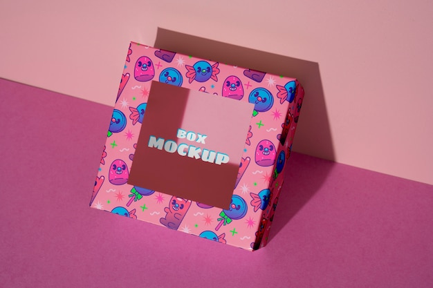 Transparent box mockup design