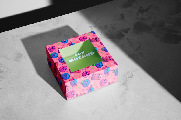 Transparent box mockup design