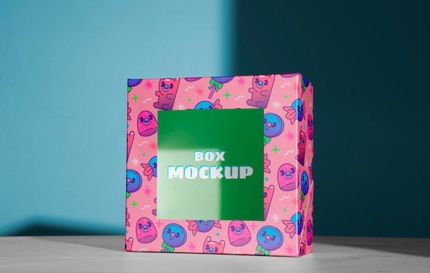 Transparent box mockup design