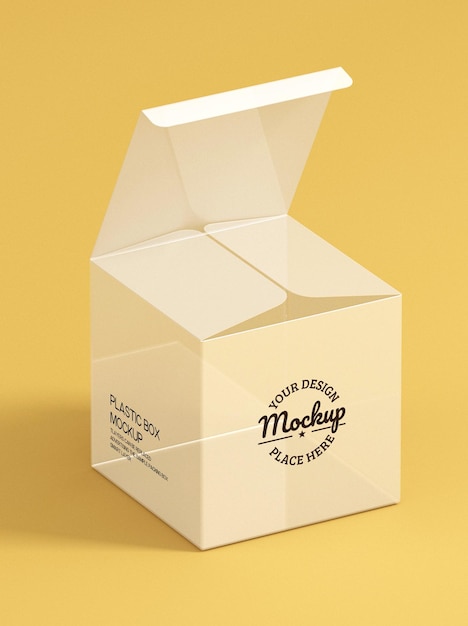 transparent box mockup