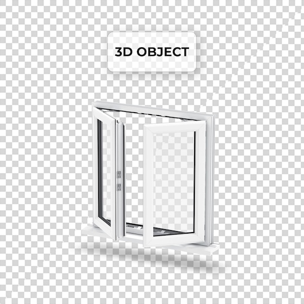 PSD a transparent box with 3d printed on it