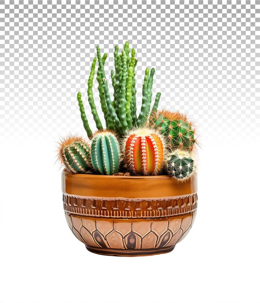 PSD transparent cactus plant set