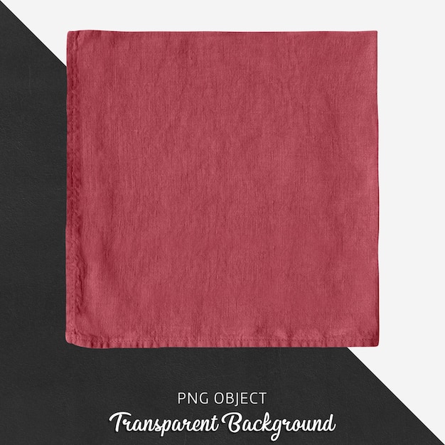 Transparent claret red linen handkerchief