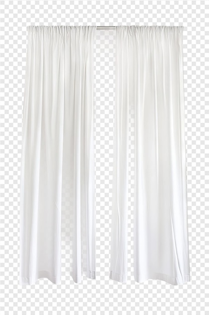 a transparent curtain with a white fabric on it and a black background